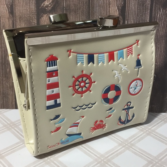 NWT Nautical Coin Purse - Cream - Picture 5 of 8